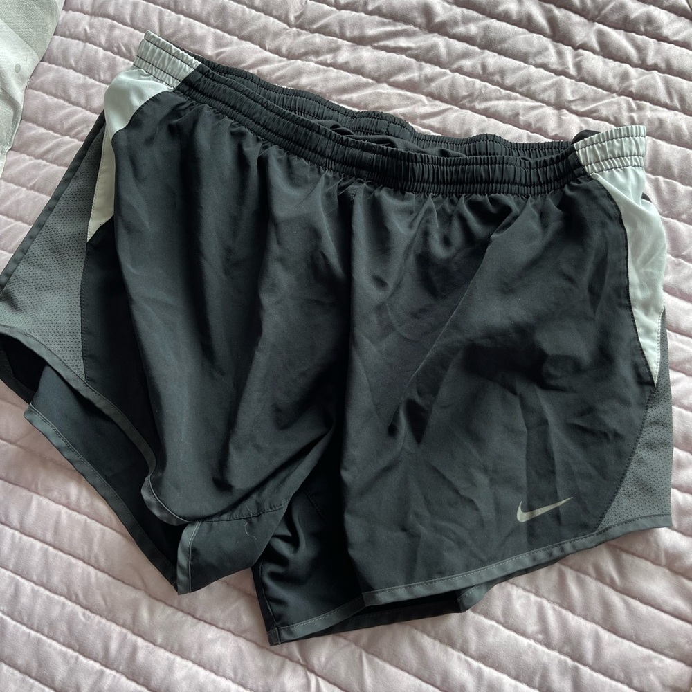 Nike grey/ black running shorts